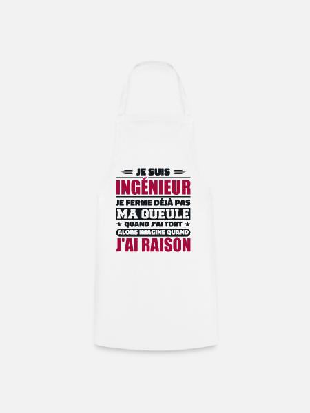 Ingenieur Humor Geschenk Student Ingenieur - Kochschürze - Weiß