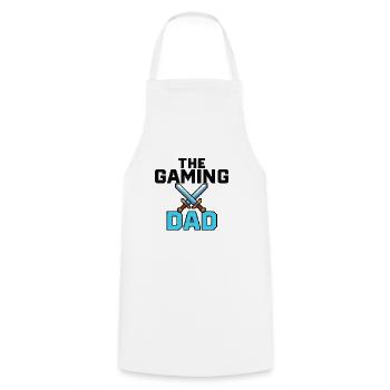 The Gaming Dad - Pixel Art Gamer Papa - Kochschürze - Weiß - Vorne - AI Model Male 185 dark (185cm)