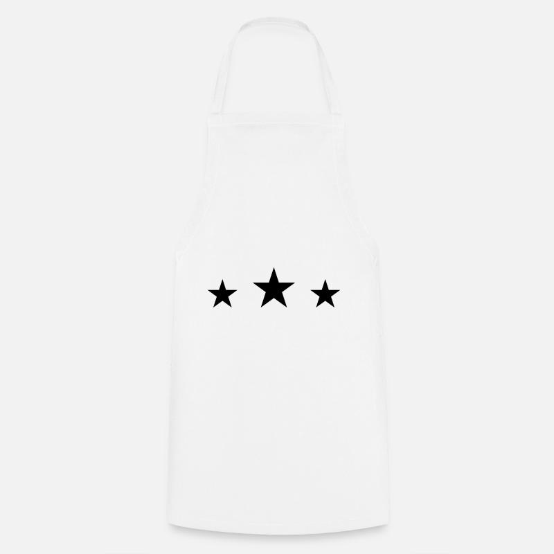 3 étoiles - Tablier de cuisine - blanc