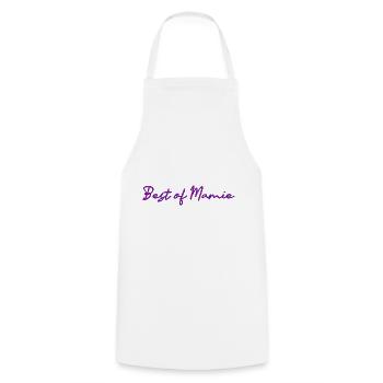 MAMIE. FÊTE DES MÈRES. BONNE FÊTE MAMIE. JE T'AIME - Tablier de cuisine - blanc - Devant - AI Model Male 185 dark (185cm)