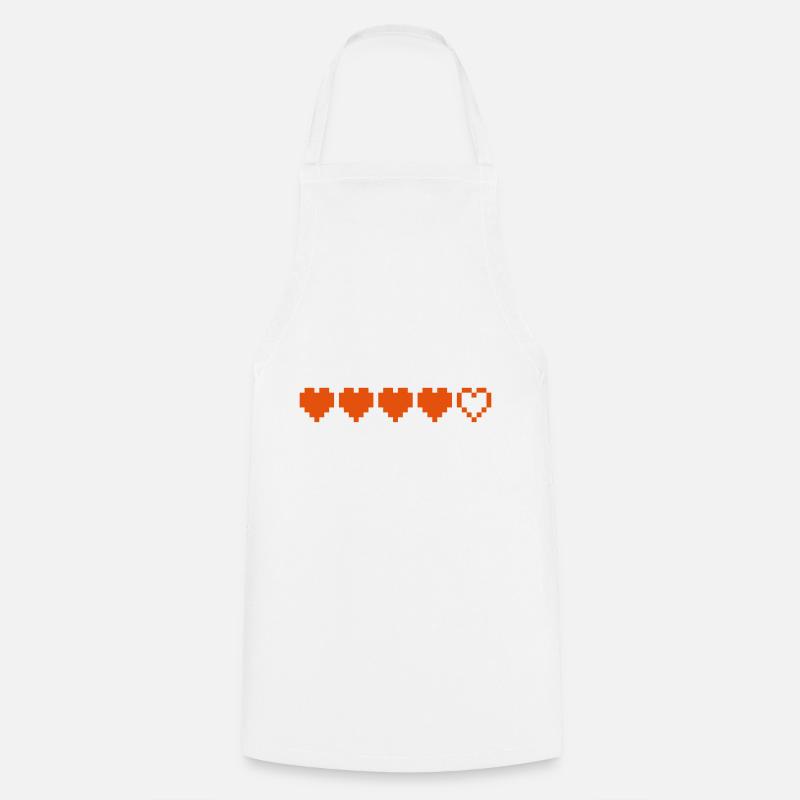 Jeu vidéo 8 bits - Tablier de cuisine - blanc