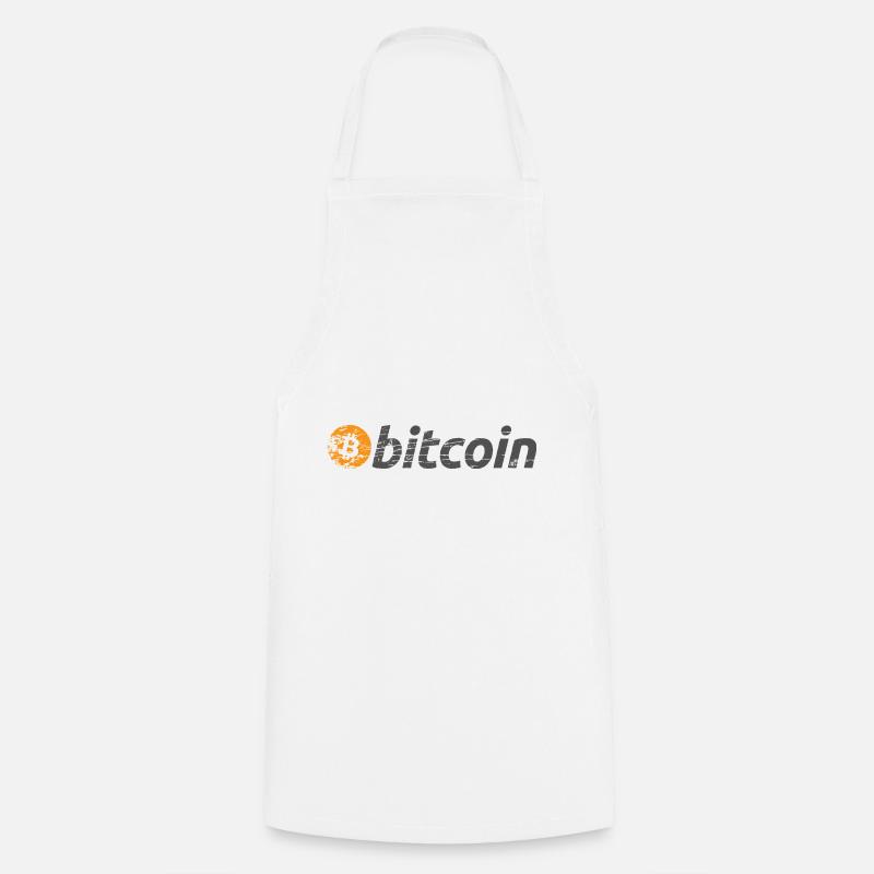 Bitcoin Logo - Cooking Apron - white