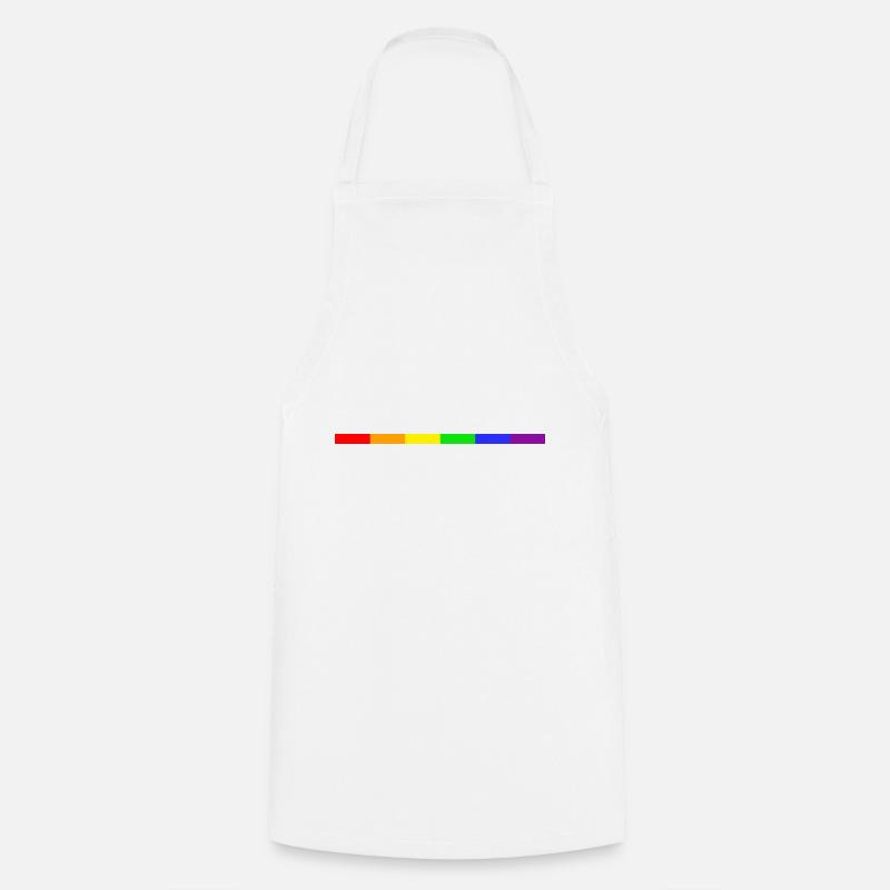 Pride H Stripe - Tablier de cuisine - blanc