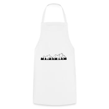 Mountain landscape mountain mountains landscape - Cooking Apron - white - Front - AI Model Male 185 dark (185cm)