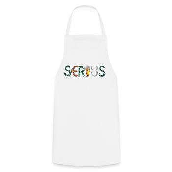 Servus - Kochschürze - Weiß - Vorne - AI Model Male 185 dark (185cm)