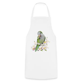 Argentine Parakeet - Cooking Apron - white - Front - AI Model Male 185 dark (185cm)