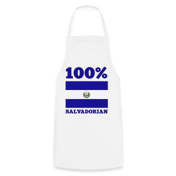 El Salvador - Cooking Apron - white - Front - AI Model Male 185 dark (185cm)