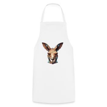 Kangaroo / Animal / Australia / Marsupial / Outback - Cooking Apron - white - Front - AI Model Male 185 dark (185cm)
