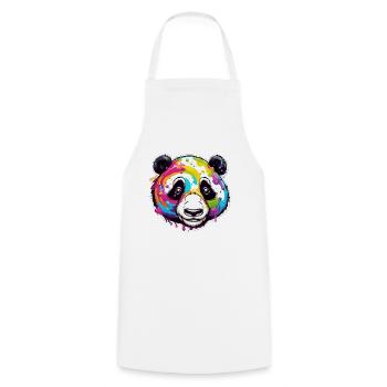 Panda / Animal / Zoo / Bamboo / Wild / Childlike - Cooking Apron - white - Front - AI Model Male 185 dark (185cm)