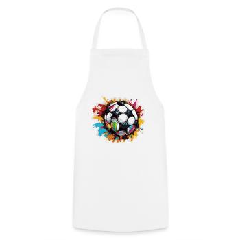 Soccer / Game / Ball / Field / Shooting - Cooking Apron - white - Front - AI Model Male 185 dark (185cm)