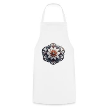 Flower / Plant / Botany / Garden / Blossoms - Cooking Apron - white - Front - AI Model Male 185 dark (185cm)