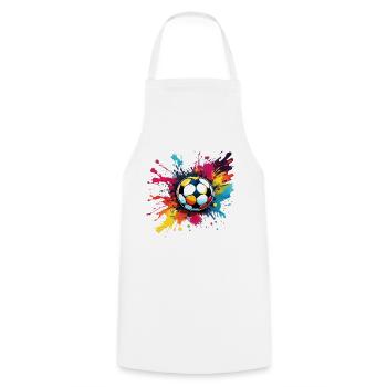 Soccer / Game / Ball / Field / Shooting - Cooking Apron - white - Front - AI Model Male 185 dark (185cm)