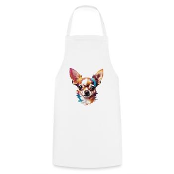 Chihuahua / small dog / animal / tiny / breed - Cooking Apron - white - Front - AI Model Male 185 dark (185cm)