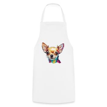 Chihuahua / small dog / animal / tiny / breed - Cooking Apron - white - Front - AI Model Male 185 dark (185cm)