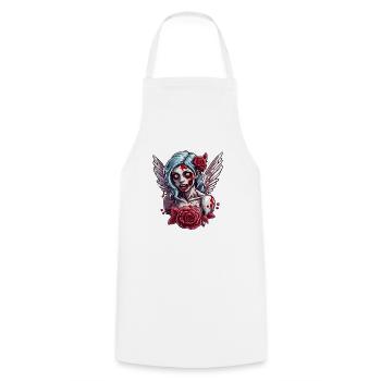 Cupid / Love / Arrow / Heart / Valentine's Day - Cooking Apron - white - Front - AI Model Male 185 dark (185cm)
