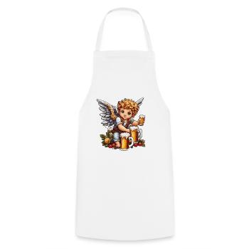 Cupid / Love / Arrow / Heart / Valentine's Day - Cooking Apron - white - Front - AI Model Male 185 dark (185cm)