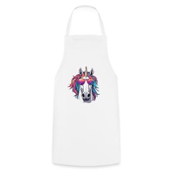 Unicorn / mythical creatures / fairy tales / magic / glitter - Cooking Apron - white - Front - AI Model Male 185 dark (185cm)