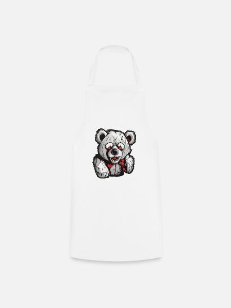 Teddybär / Kuscheltier / Stofftier / Geschenkidee - Kochschürze - Weiß