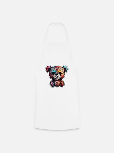 Teddybär / Kuscheltier / Stofftier / Geschenkidee - Kochschürze - Weiß