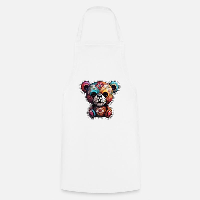 Teddybär / Kuscheltier / Stofftier / Geschenkidee - Kochschürze - Weiß