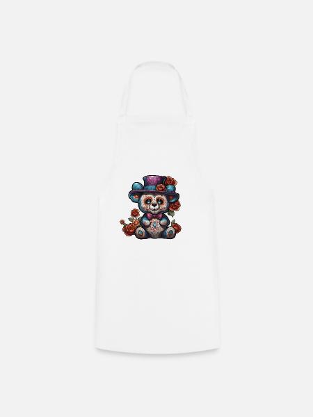 Teddybär / Kuscheltier / Stofftier / Geschenkidee - Kochschürze - Weiß