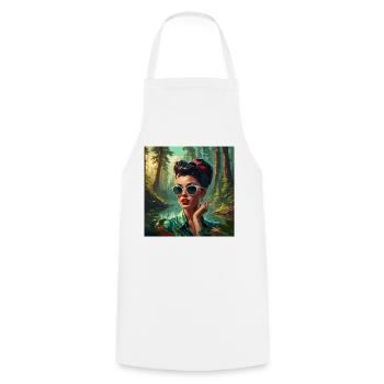 Rockabilly / Pin-up Girl / Girl Power / Années 50 - Tablier de cuisine - blanc - Devant - AI Model Male 185 dark (185cm)