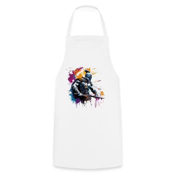 Spartan / Warrior / Fighter / Ancient / Sparta - Cooking Apron - white - Front - AI Model Male 185 dark (185cm)