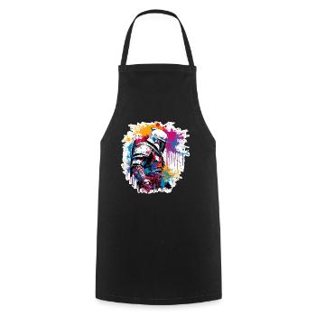 Spartan / Warrior / Fighter / Ancient / Sparta - Cooking Apron - black - Front - AI Model Male 185 dark (185cm)