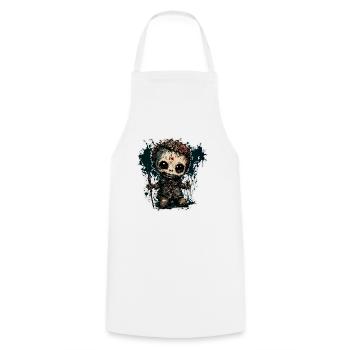 Poupée d’horreur / Halloween / Effrayant / Sombre - Tablier de cuisine - blanc - Devant - AI Model Male 185 dark (185cm)