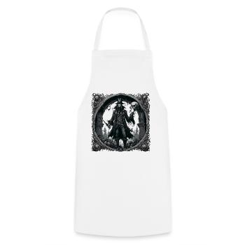 Pirate / Ahoy / Anchor / Captain / Skull / Rum - Cooking Apron - white - Front - AI Model Male 185 dark (185cm)