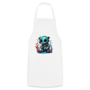 Astronaut / Space / Animal / Bear / Spaceship - Cooking Apron - white - Front - AI Model Male 185 dark (185cm)