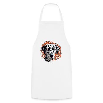 Dalmatien / Chien / Animal / Animal de compagnie / Aboiement - Tablier de cuisine - blanc - Devant - AI Model Male 185 dark (185cm)