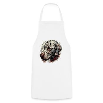 Dalmatien / Chien / Animal / Animal de compagnie / Aboiement - Tablier de cuisine - blanc - Devant - AI Model Male 185 dark (185cm)