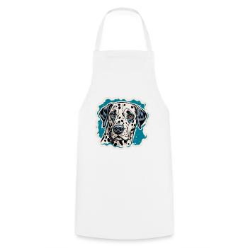 Dalmatien / Chien / Animal / Animal de compagnie / Aboiement - Tablier de cuisine - blanc - Devant - AI Model Male 185 dark (185cm)