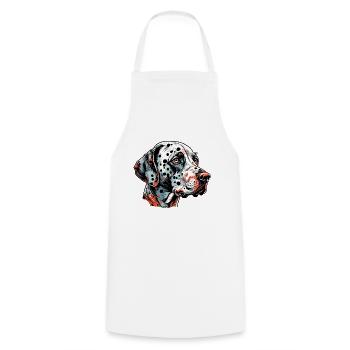 Dalmatien / Chien / Animal / Animal de compagnie / Aboiement - Tablier de cuisine - blanc - Devant - AI Model Male 185 dark (185cm)