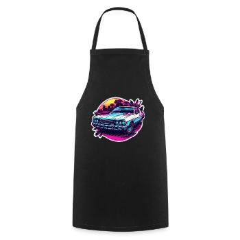 Car / Vehicle / Passenger Car / Mobile / Old Timer / Driving - Cooking Apron - black - Front - AI Model Male 185 dark (185cm)