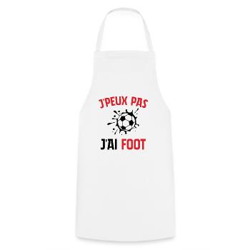 I can't I have football child boy - Cooking Apron - white - Front - AI Model Male 185 dark (185cm)