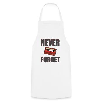 Rétro Costume De Fête 90 Never Forget Cassette 80 - Tablier de cuisine - blanc - Devant - AI Model Male 185 dark (185cm)