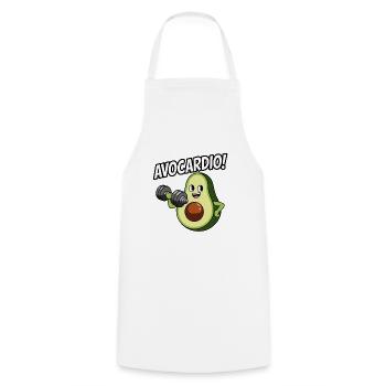 Avo Cardio - Tablier de cuisine - blanc - Devant - AI Model Male 185 dark (185cm)