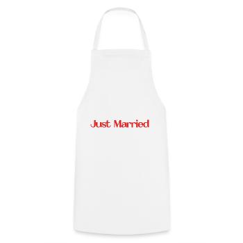 I LOVE YOU. COUPLE. JUST MARRIED. bachelorette party. LOVE - Cooking Apron - white - Front - AI Model Male 185 dark (185cm)