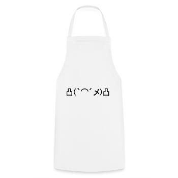 Angry émoticônes japonais - Tablier de cuisine - blanc - Devant - AI Model Male 185 dark (185cm)