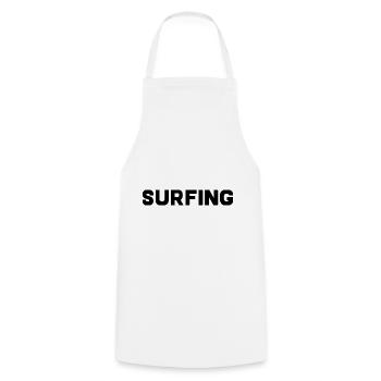 Surfing - Kochschürze - Weiß - Vorne - AI Model Male 185 dark (185cm)