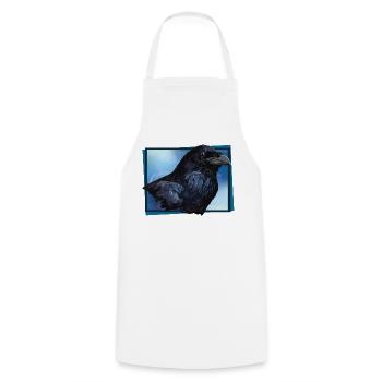 Raven - Cooking Apron - white - Front - AI Model Male 185 dark (185cm)