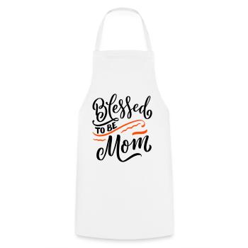 Gesegnete Mama Blessed Mom Schwanger Pregnant - Cooking Apron - white - Front - AI Model Male 185 dark (185cm)