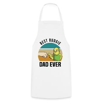 Perruche ondulée - Tablier de cuisine - blanc - Devant - AI Model Male 185 dark (185cm)