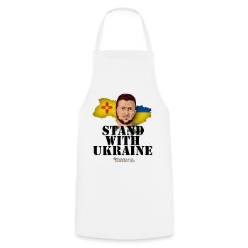 Ukraine Zelenskyj New Mexico Stand with Ukraine - Cooking Apron - white - Front - AI Model Male 185 dark (185cm)