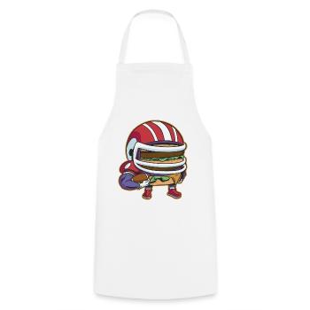 American Football Burger Spieler Cartoon Fan - Kochschürze - Weiß - Vorne - AI Model Male 185 dark (185cm)