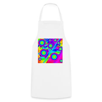 Abstract Music - Cooking Apron - white - Front - AI Model Male 185 dark (185cm)