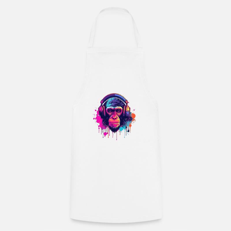 Battements de singe - Tablier de cuisine - blanc