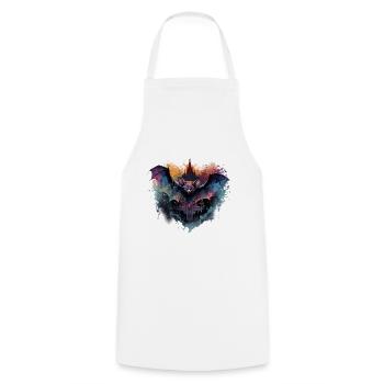 Bat Castle - Cooking Apron - white - Front - AI Model Male 185 dark (185cm)